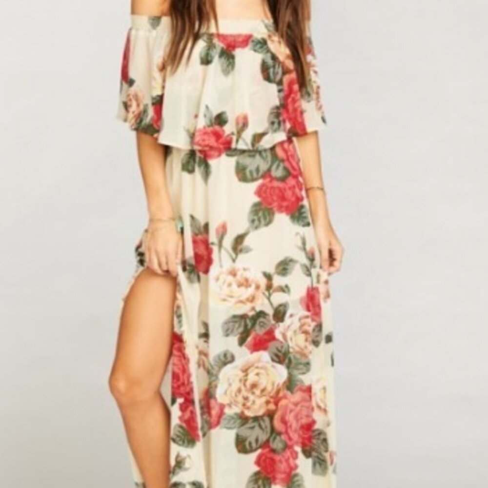 Show‎ Me Your Mumu Hacienda Maxi Dress In Lady Rose, Size Small